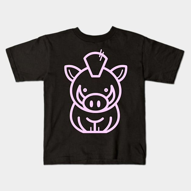 Pink Pig Kids T-Shirt by PGMcast